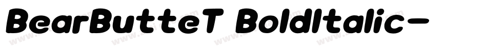 BearButteT BoldItalic字体转换